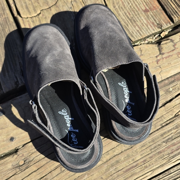 Free People Milo Slingback Mule Womens 36EU Gray Suede Shoes - Picture 4 of 12